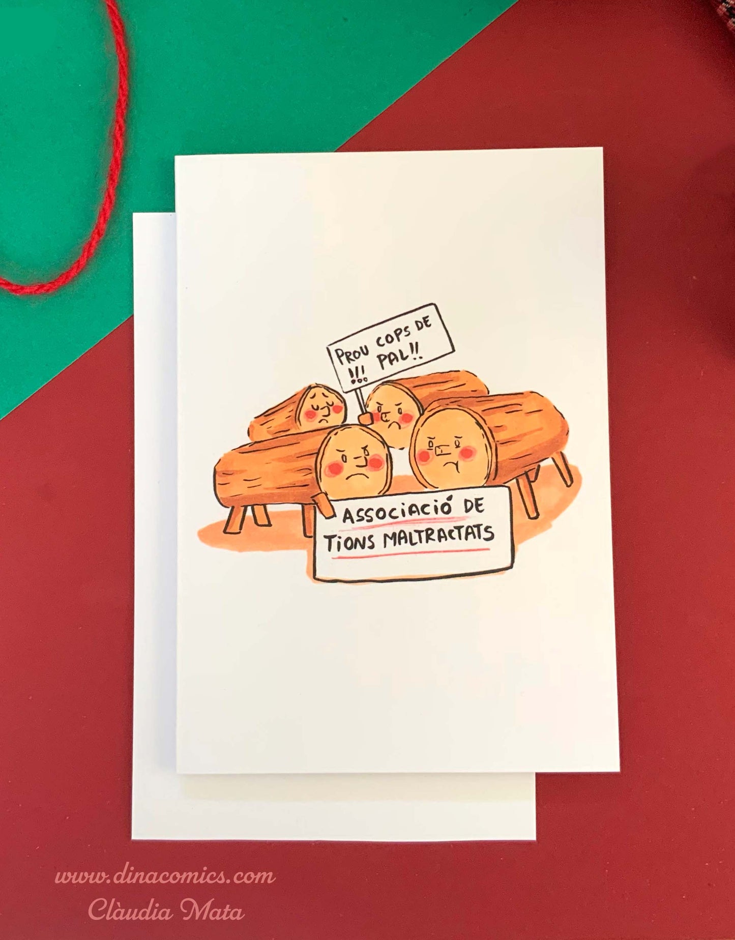 Postal de Navidad Catalunya Tió de Nadal dinA6 (sobre opcional)