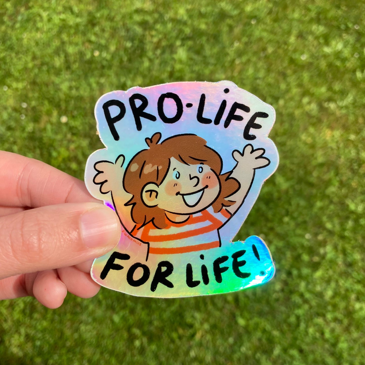 Adhesivo Provida "Prolife for Life" holográfico