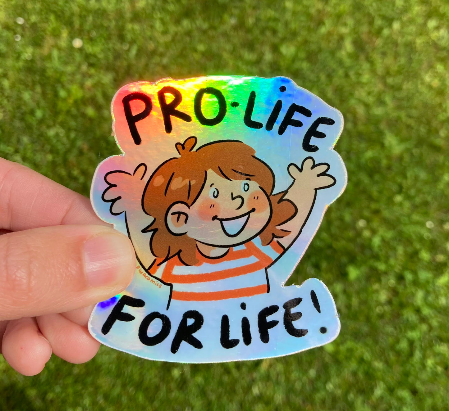 Adhesivo Provida "Prolife for Life" holográfico